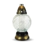 Steklena nagrobna sveča S-23 napokana