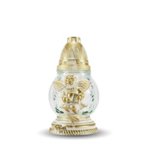 Steklena nagrobna sveča Angel mali 20 cm