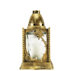 Steklena nagrobna sveča Vrtnica mala 21 cm