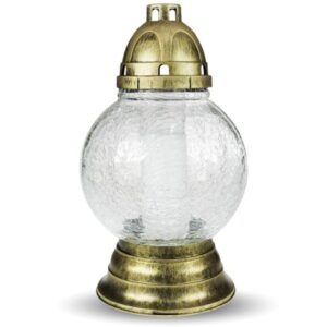 Steklena nagrobna sveča Buča maxi S-207 napokana