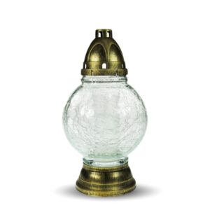 Steklena nagrobna sveča Bučka mala napokana